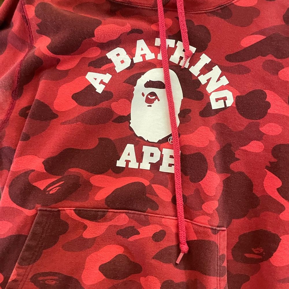 A Bathing Ape Red Camo Hoodie
